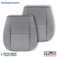 1999-2004 For Ford Mustang Gt Leather Perf. Front Bottom Replacement Covers Gray