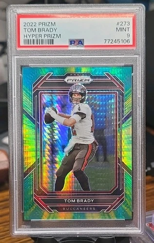 2022 Panini Prizm Tom Brady #273 Hyper Prizm PSA 9 Serial #/175 Buccaneers