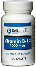 Reliable-1 Lab Vitamin B-12 Dietary Supplement Tablets 1000 mcg Each 100 Count