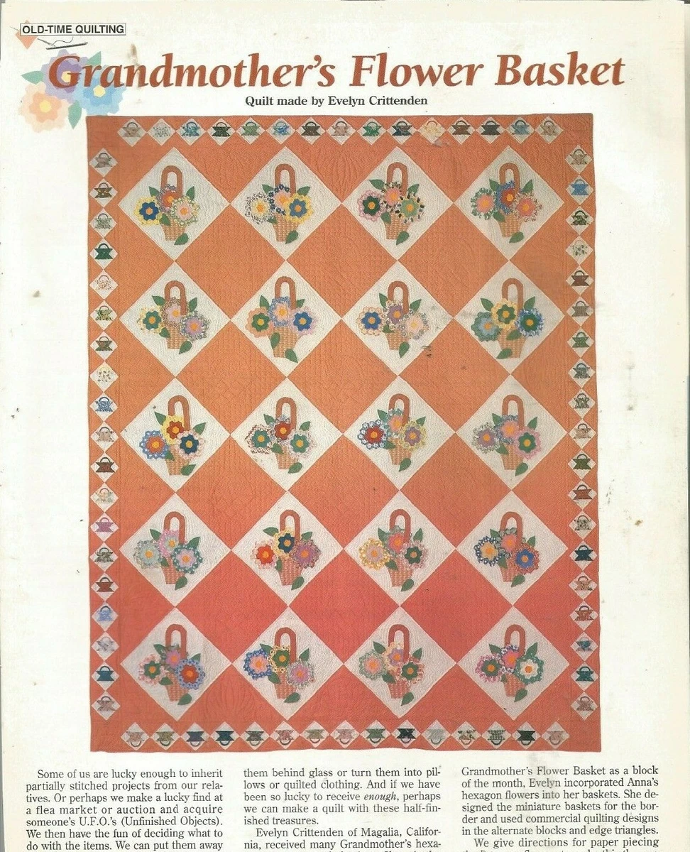 Hexagon Flower Basket Quilt Pattern Best Flower Site