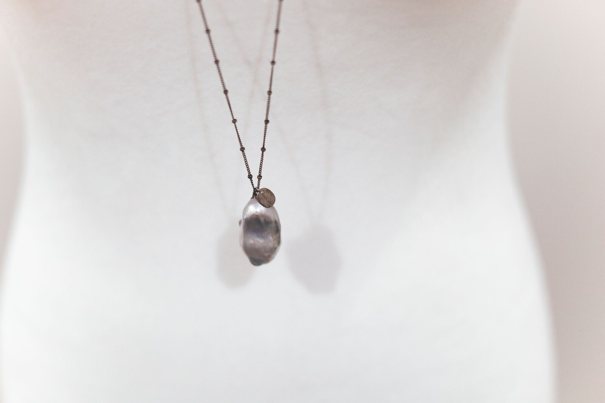 BRAND NEW Chan Luu Grey Pearl Necklace with Gift Box | eBay
