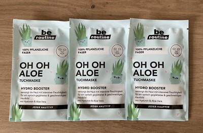 (5,00 /Einheit) Be Routine OH OH ALOE Hyaluron Tuchmasken-Set 3x1 Stück