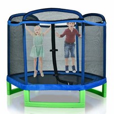 7ft Blue Guard Bar Mini Hexagonal Outer Net Trampoline