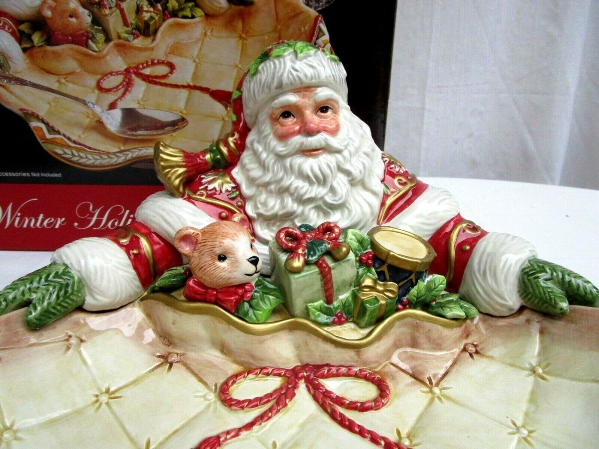 FITZ & FLOYD..WINTER HOLIDAY..SANTA..CHRISTMAS..SERVING..PLATTER