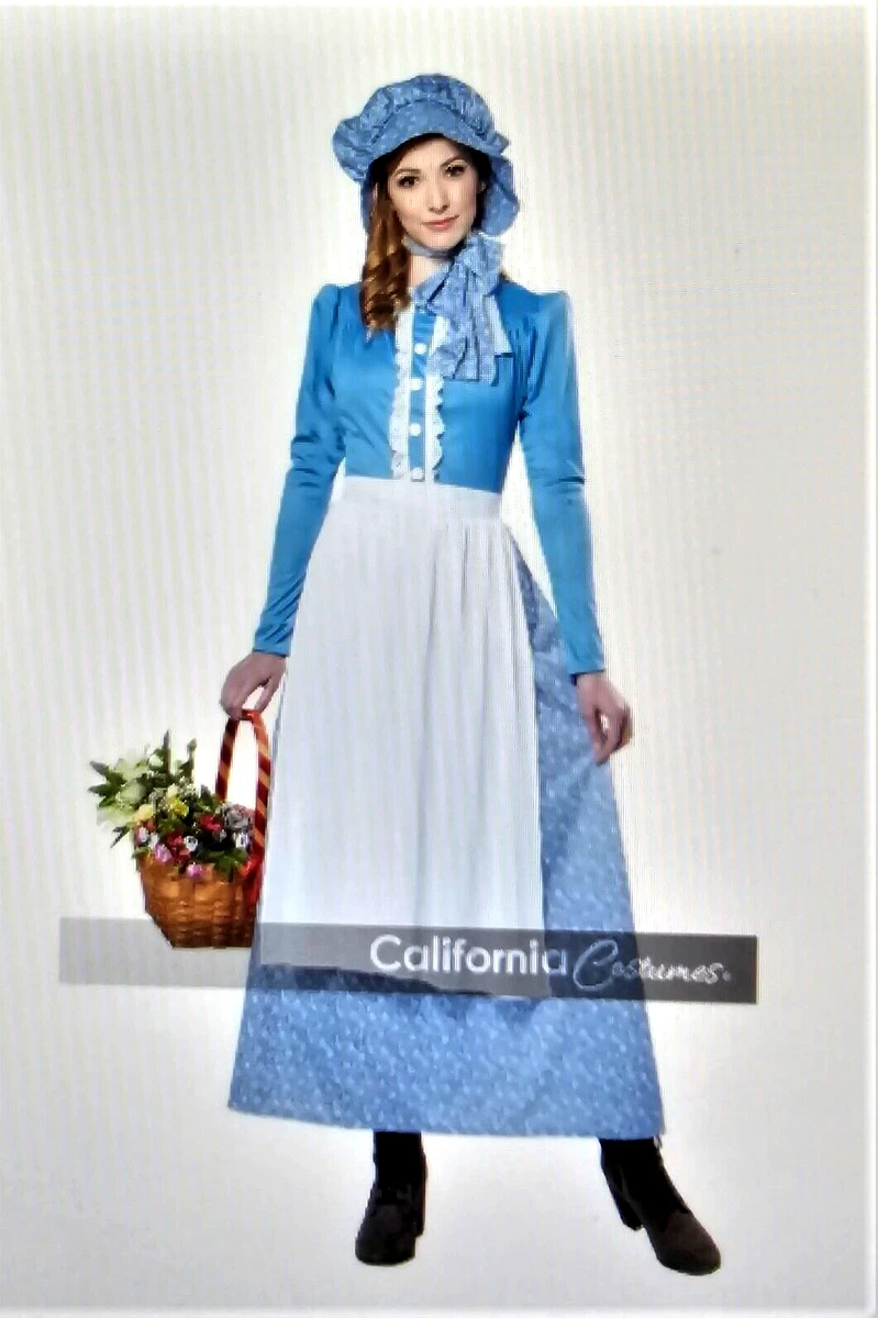 California Costumes Pioneer Woman Costume Blue White Small to Medium