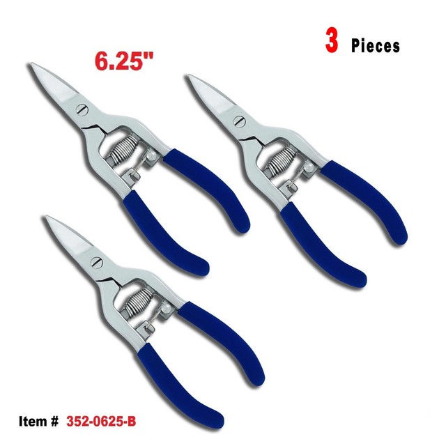 3 Pcs 6.25" Heavy Duty Rag Quilt Snips Locking Scissors Spring Action
