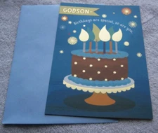 Godson Joy Birthday Joyfully Yours Dayspring Scripture Paper Card Blue Envelope