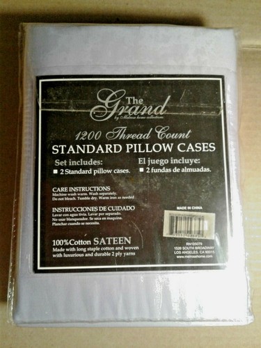The Grand 1200TC Luxurious 100% Cotton Sateen Lilac Pillowcases, 1200 tc - NIP - Picture 2 of 3