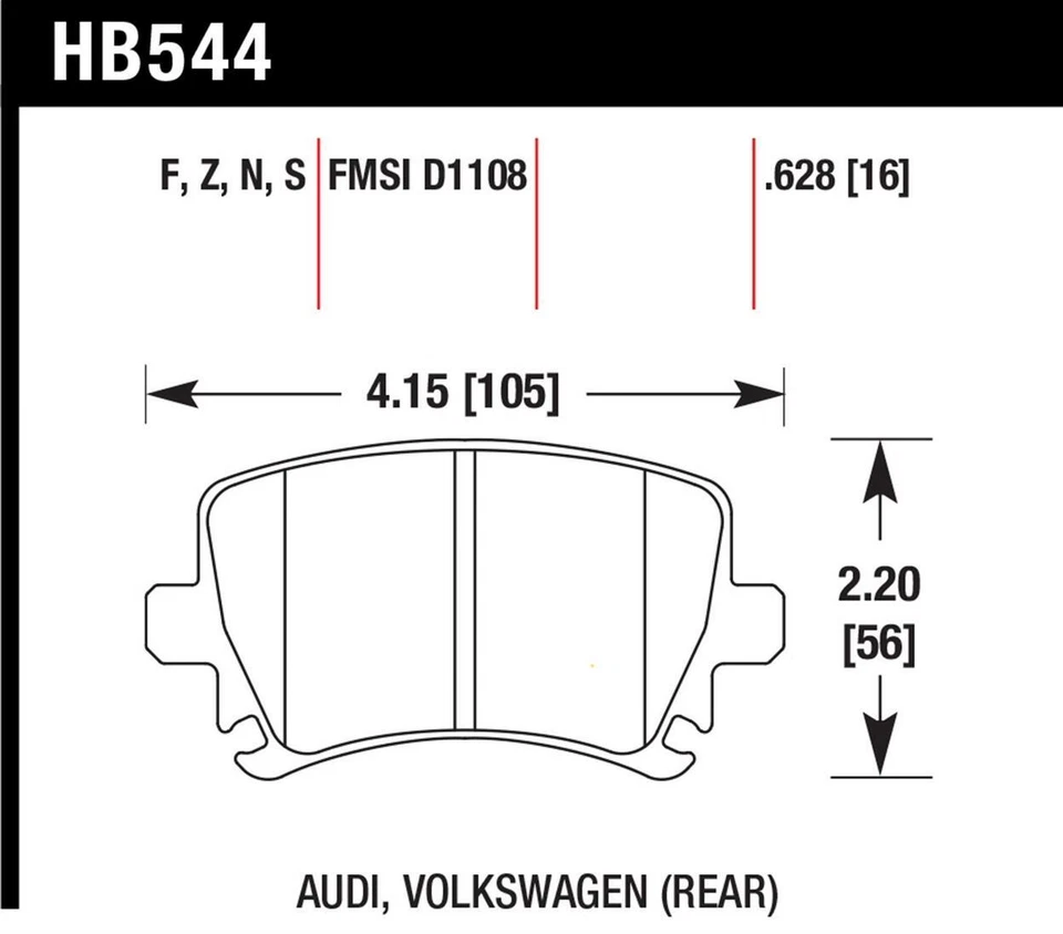 Hawk Performance HB544S.628 HT-10 Disc Brake Pad — 第 3/4 张图片