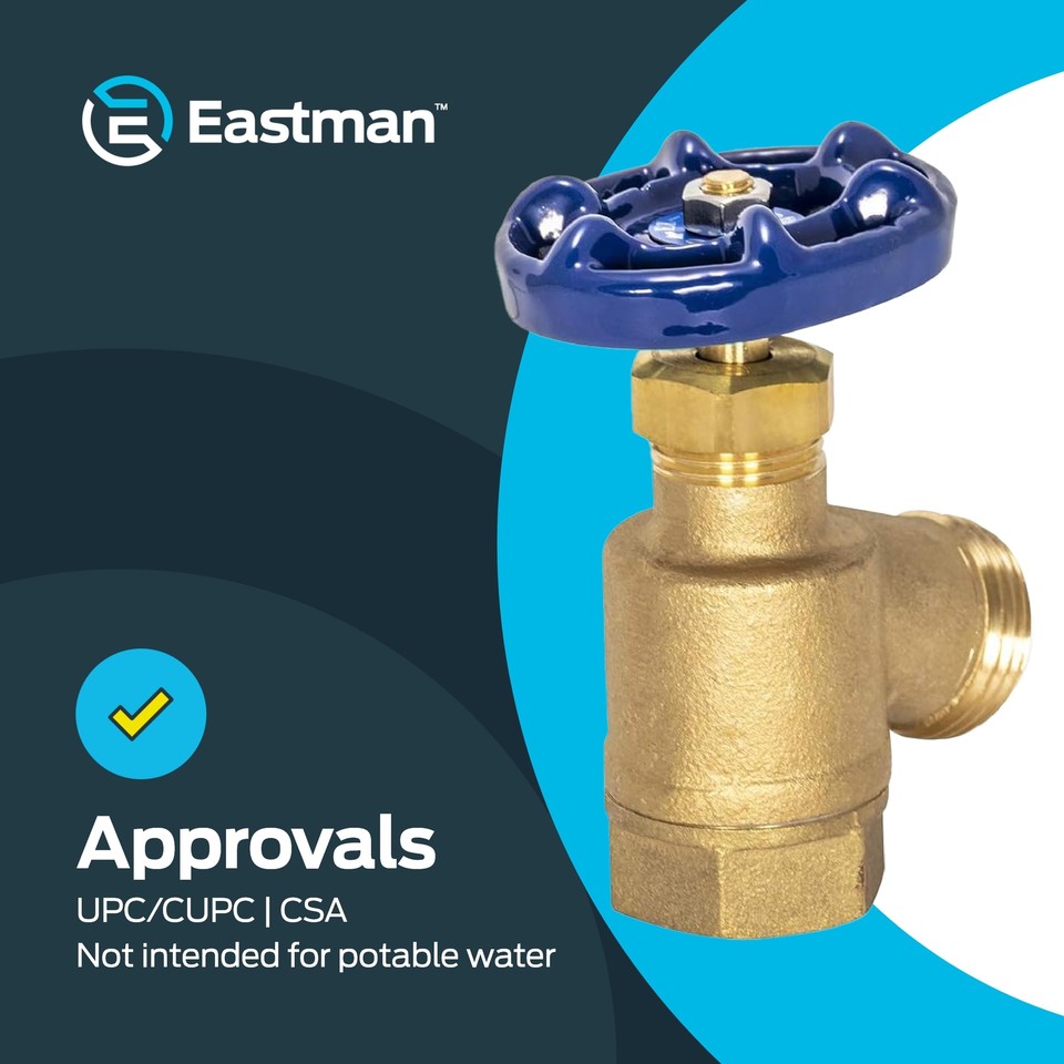 Bent Nose Garden Hose Valve 3/4 Inch Fip X 3/4 Inch Mht Brass Plumbing