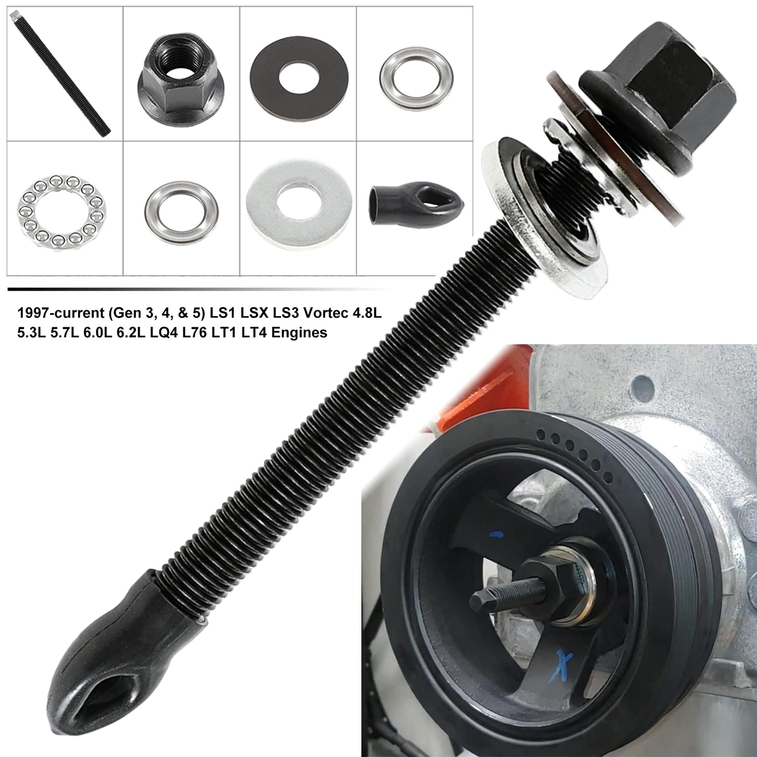 GM LS1 LSX LT Engine Crank Pulley Harmonic Balancer Installer Tool 551141