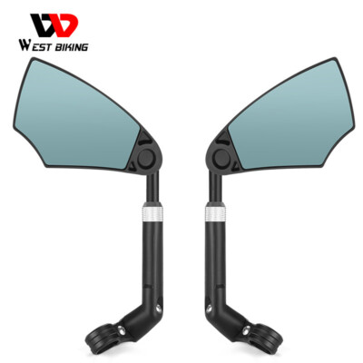 West Biking Bicycle Handlebar Mirrors Anti-Glare Cycling Bicycle Mirrors One Pair