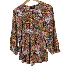 Pazuki London Seiden Bluse Shirt Boho Damen M UVP 325£