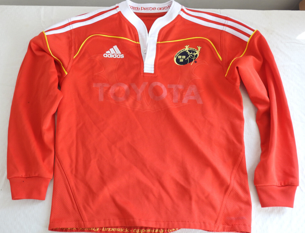 Munster Rugby 2009 Rugby Jersey Adidas Size Boys L Shirt Red Long