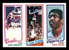 1980 Topps Basketball #110 Moncrief Shelton Silas NM/MT *e7
