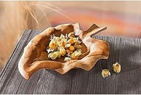 Holzschale Schale Blatt NatüRlich SchöN Schale Aus Teakholz Ca. 42 Cm Lang