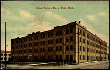 Postcard MI Flint Michigan Buick Factory Building No 4 1913 C5