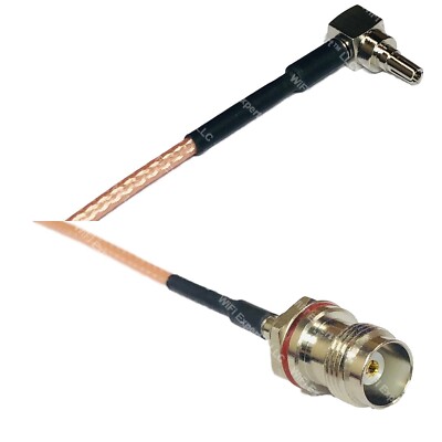 RG316 CRC9 MALE ANGLE to TNC Female Small Bulk RF Cable Rapid-SHIP LOT