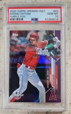 大谷翔平 ★PSA10★ 2020 Topps Purple Refractor 2020 Topps Opening Day Shohei Ohtani Purple Foil PSA 10 Gem