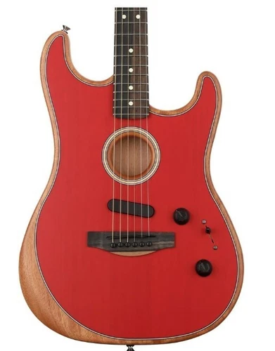 Fender American Acoustasonic Stratocaster Guitar Dakota Red **Made in USA**
