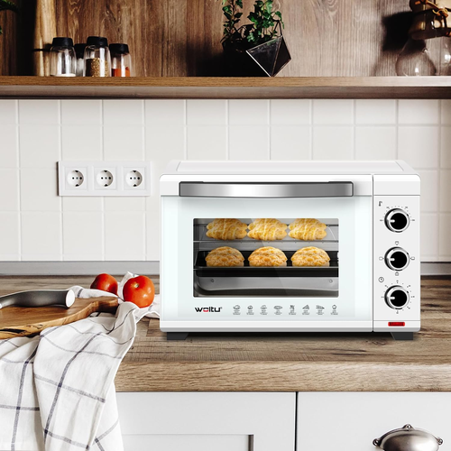 Fornetto Elettrico Con Capacità Di 28L, Mini Forno Da 1600W, Temperatura 100-230 - Foto 8 di 12