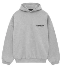 NWT FEAR OF GOD ESSENTIALS HOODIES FW24 "Light Heather" AUTHENTIC (SIZE XS-XXL)