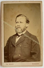 orig. CDV photo photograph man gentleman fashion around 1880 Giessen Wode