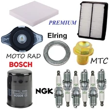 Tune Up Kit Filters Oil Drain Spark Plugs for Honda Crosstour V6; 3.5L 2012-2015