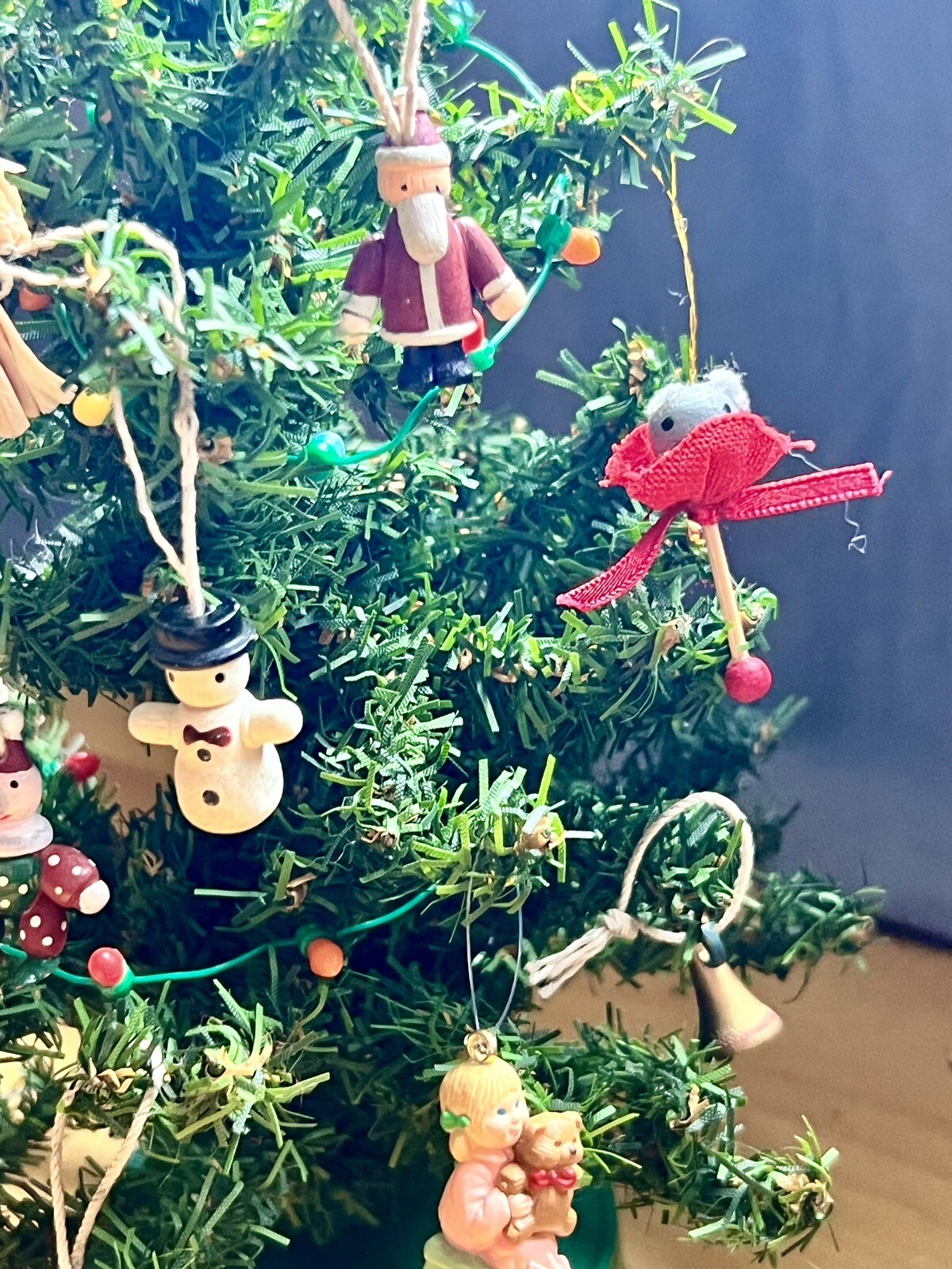 Vintage Miniature Christmas Tree With 15 VTG Ornaments & Accessories Hallmark eBay