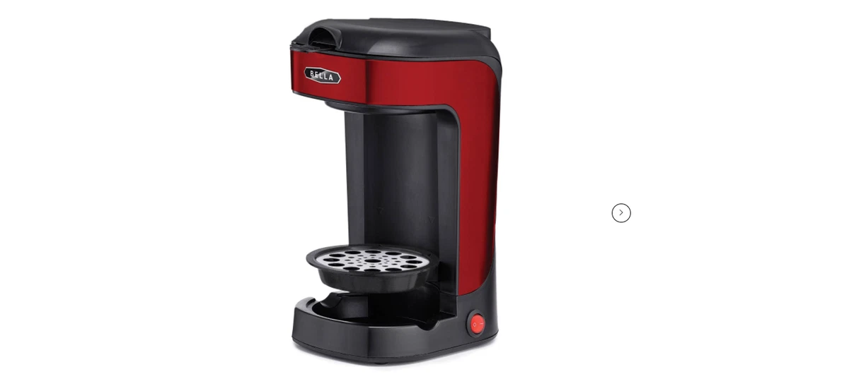 BELLA Single Scoop Coffee Maker, Red