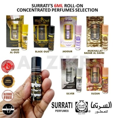Perfume Oil By Surrati Fragrances Body Oil, 6ml Roll-on-Box of 6 or 3 pcs
