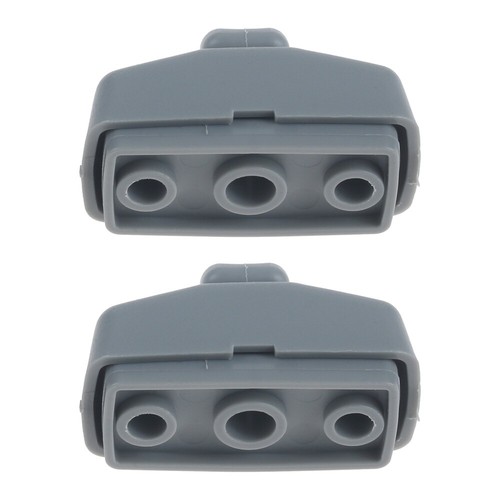 2pc Grey Front Sun Visor Hook Clips Bracket Holder For Skoda Superb 2002-2008 - Picture 5 of 14