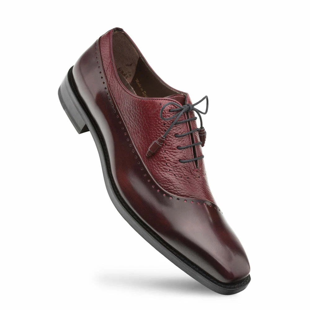 NEW Mezlan Genuine Leather Dress Shoes Deerskin Lace Up Oxford