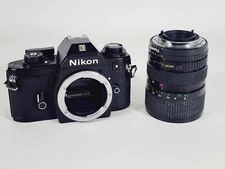 Nikon EM SLR Film Camera with Quantaray MC Auto Zoom 28-80mm f/3.5-4.5 Macro