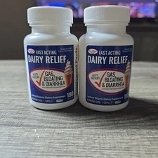 Fast Acting dairy relief helps prevent gas, bloating, diarrhea. New. 360 tablet