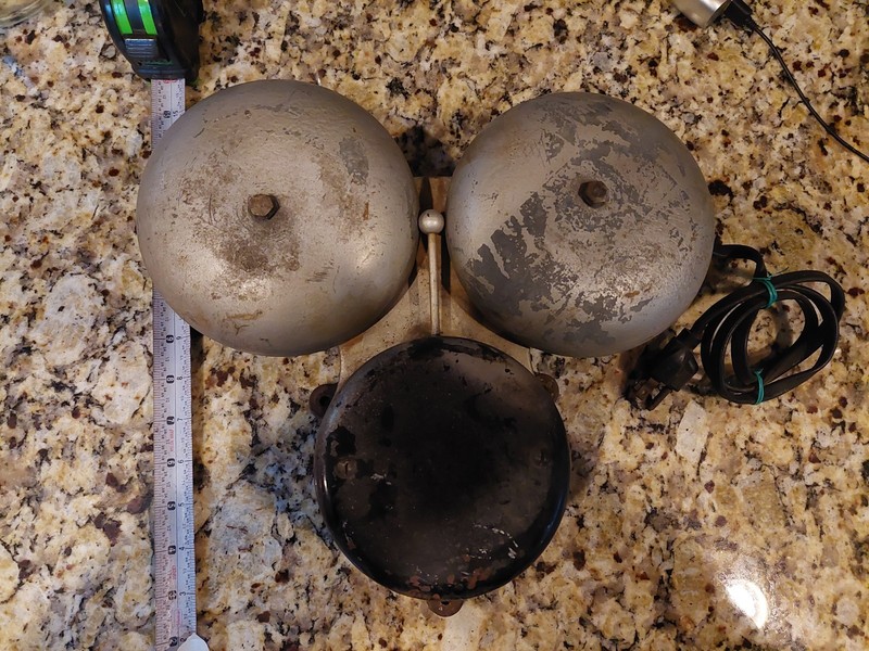 Antique Electric Alarm Bell Dual Gong
