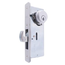Narrow Stile Mortise Door Lock Hookbolt, Sliding Bolt, Double Keyed Cylinder, 4
