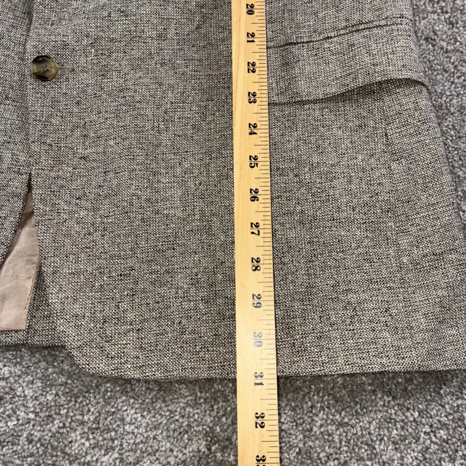 Chaqueta Blazer Gianfranco Ruffini Italia Para Hombres 48R Tostada Seda Tweed Abrigo Deportivo Carrera Foto 4 de 4