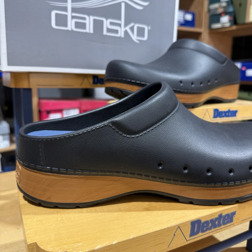 Dansko Hombre Kane Moldeado Sin Cordones Mula Negro Talla 45 Ajuste Estándar Foto 3 de 4