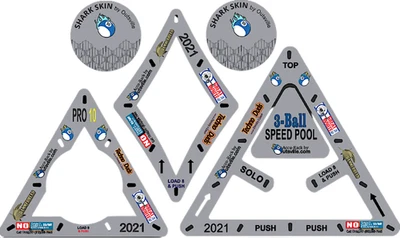 Accu-Rack Outsville Billiards Rack Template Set (Solo/9/10) - Grey