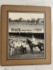 1955 Arlington Horse Race Composite Montage Photograph Maid of Cotton Popara HTF