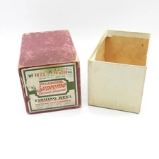 Vintage Pflueger Supreme No. 1573 Fishing Reel Box. Maroon.