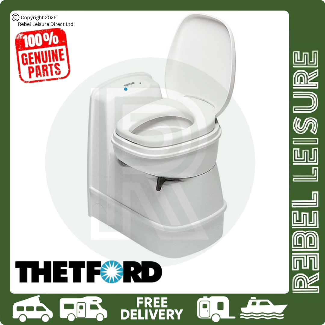 Thetford Cassette Toilet 12v Electric Flush C200CS Caravan Motorhome