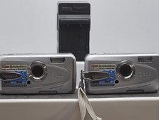 Lot Of 2 Pentax Optio W30 7.1 MP Waterproof 8x Digital Camera W/ Battery Tested