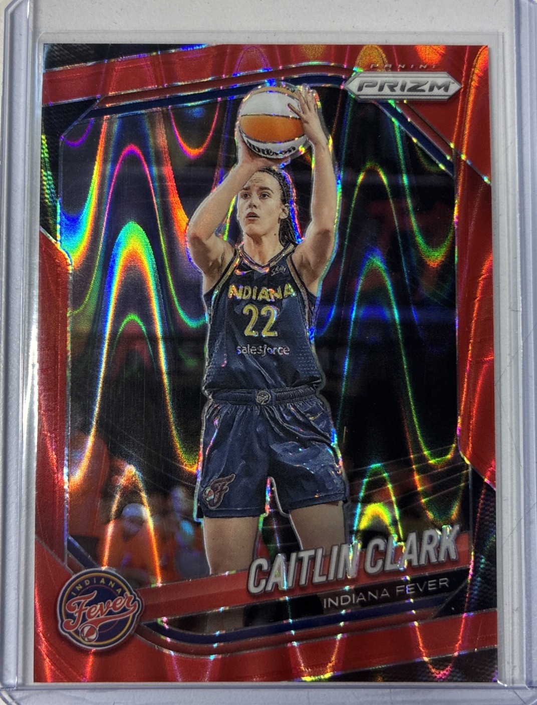 2025 Panini Prizm WNBA CAITLIN CLARK #22 RED SEISMIC PRIZM /249 Indiana Fever