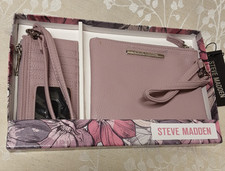 STEVE MADDEN Wristlet  Credit Card Case Lilac Set NEW