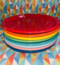 NEW FIESTA RAINBOW 8 BISTRO DINNER PLATES MIX SET 10.5" FIESTAWARE FREE SHIPPING