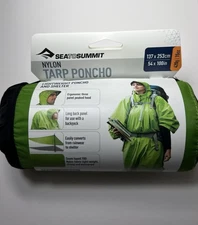 Sea to Summit Green Nylon Tarp Poncho Shelter with Carry Pouch