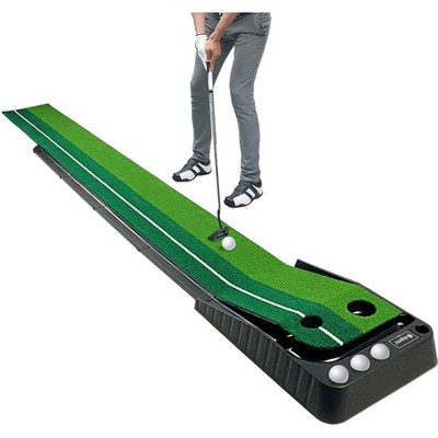 Minigolf Putting Matte mit Auto-Rückkehr & Kunstrasen - Indoor/Outdoor Set