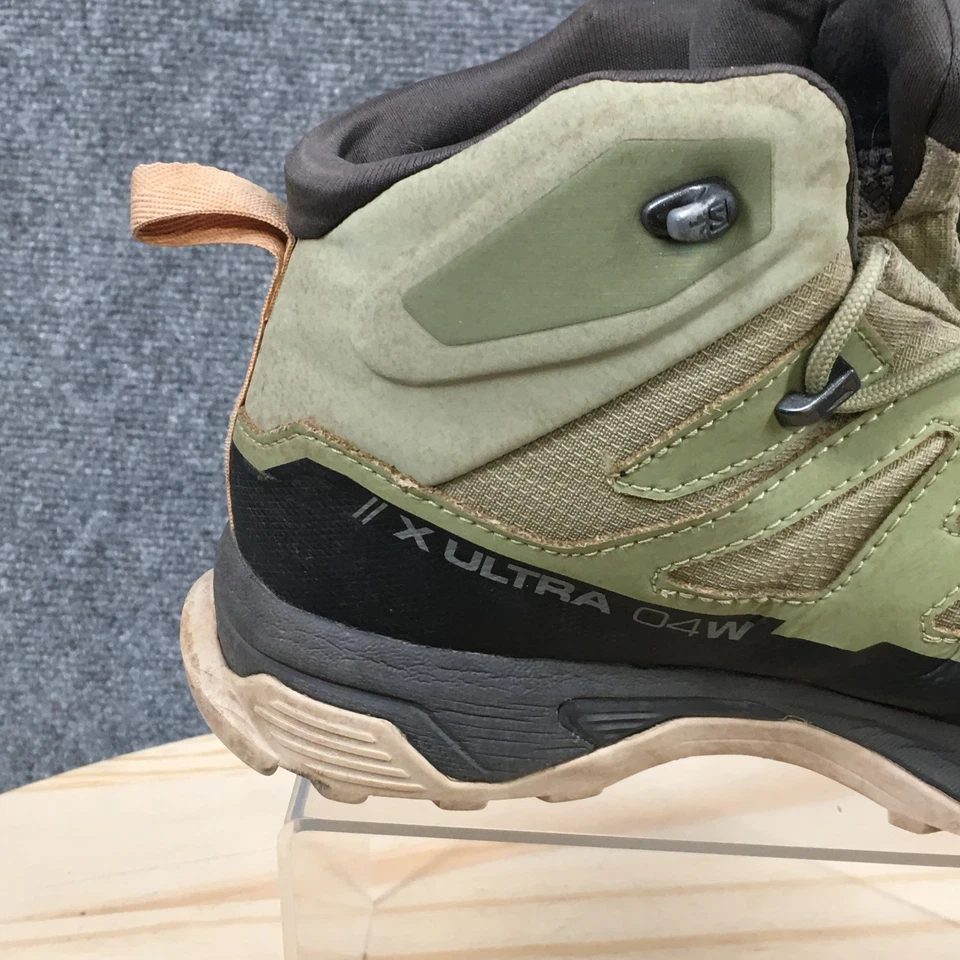 Salomon Boots Womens 7.5 X Ultra 4 Mid GTX Hiking Green Lace Up Ankle Top 416251 - Image 3 of 4